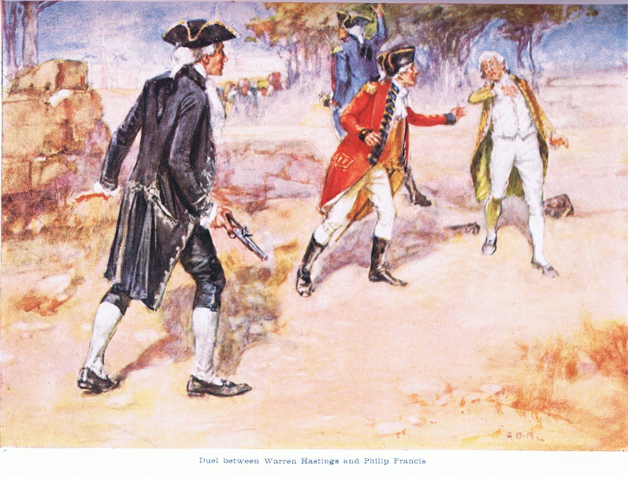 Warren Hastings和Philip Francis 1780AD之间的对决 作者 亚瑟·大卫·麦考密克
