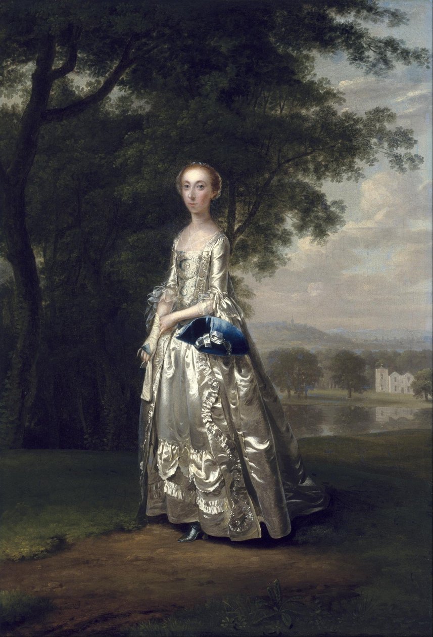 风景中的女士肖像 作者 亚瑟·戴维斯（Arthur Devis）