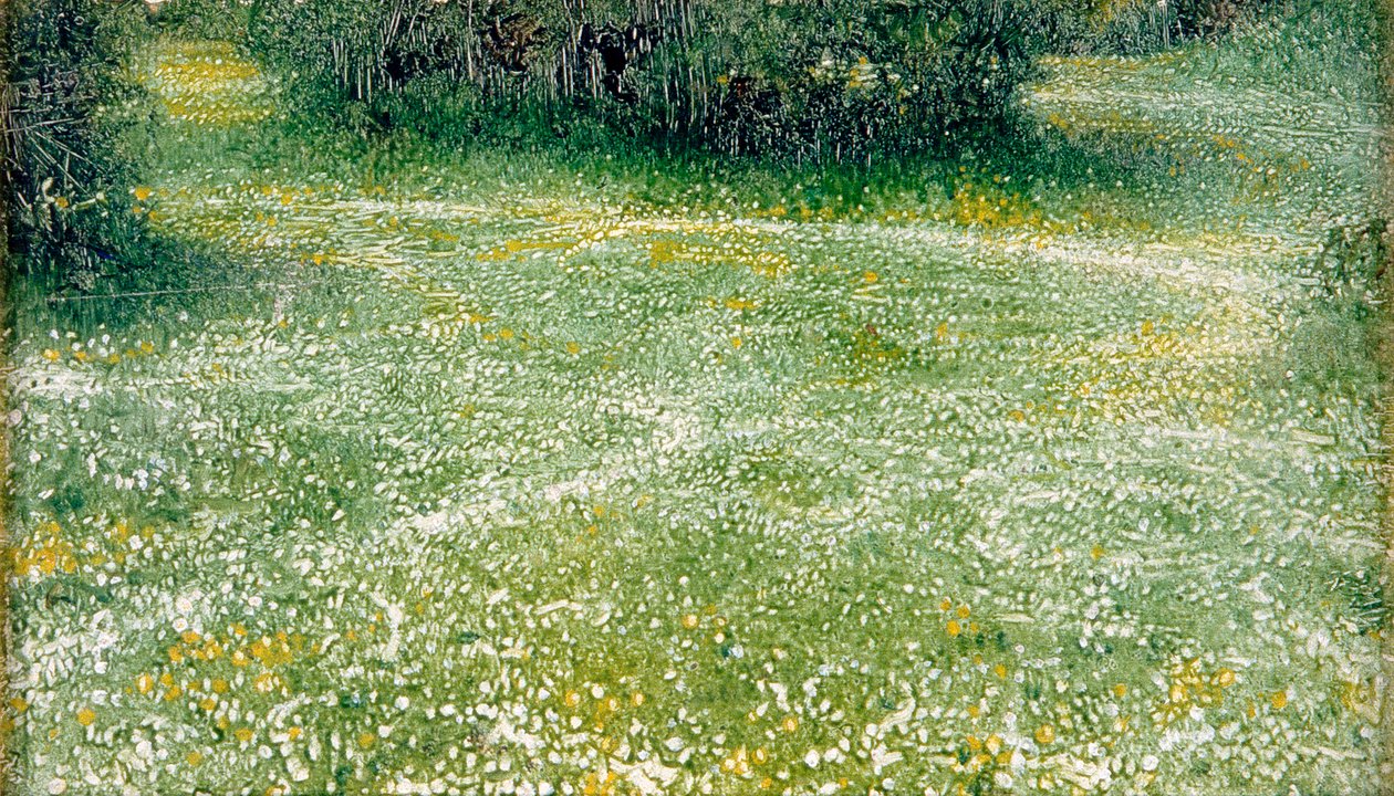 伯纳姆的雏菊，约 1918 年（布面油画） 作者 亚瑟·哈克