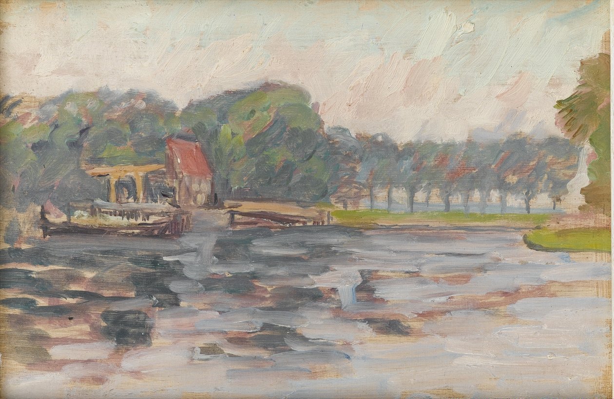湖滨景观，c.1910 作者 亚瑟·海索恩·斯塔德