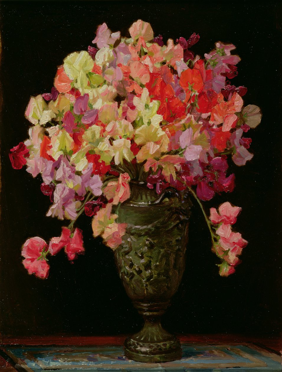 Sweetpeas，Summer Revelry，1930（董事会） 作者 亚瑟·赫伯特·巴克兰