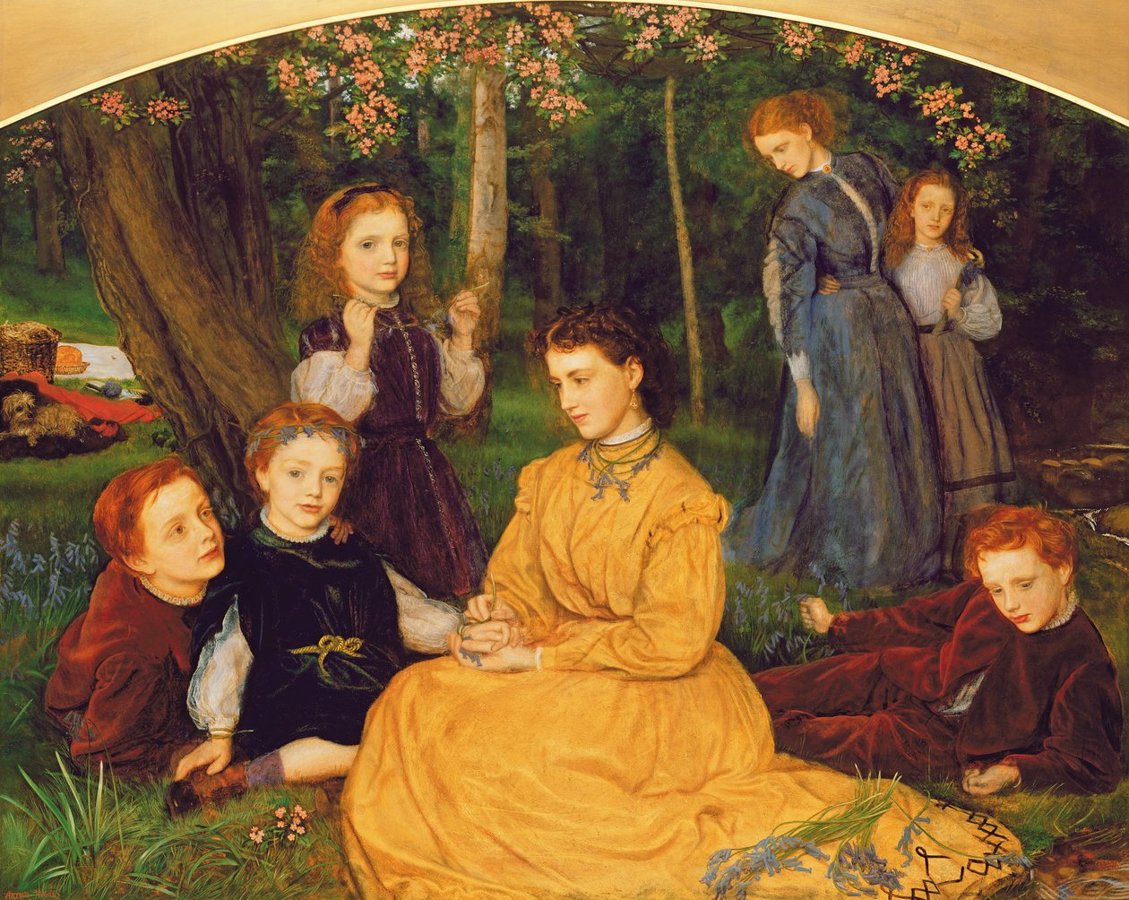 生日野餐 -  WW Pattinson，Esq。的儿童肖像。 of Felling，Near Gateshead，1866-67 作者 亚瑟·休斯
