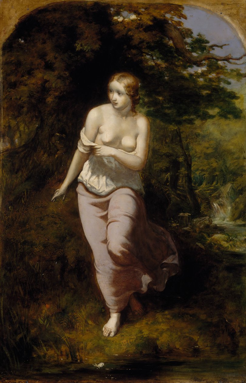 Musidora Bathing, 1849. 作者 亚瑟·休斯