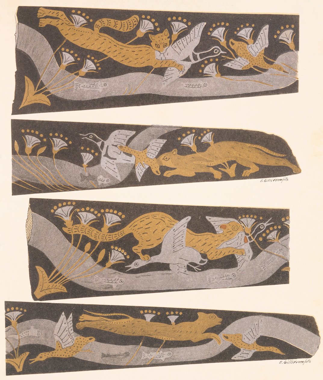 青铜、金、银匕首，1921 年（绘图） 作者 亚瑟·约翰·埃文斯