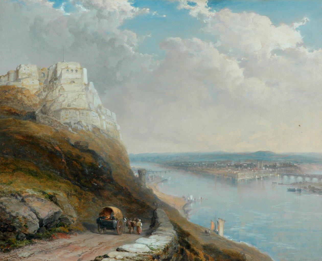 Coblenz来自Ehrenbreitstein，1898年 作者 亚瑟·约瑟夫·梅多斯