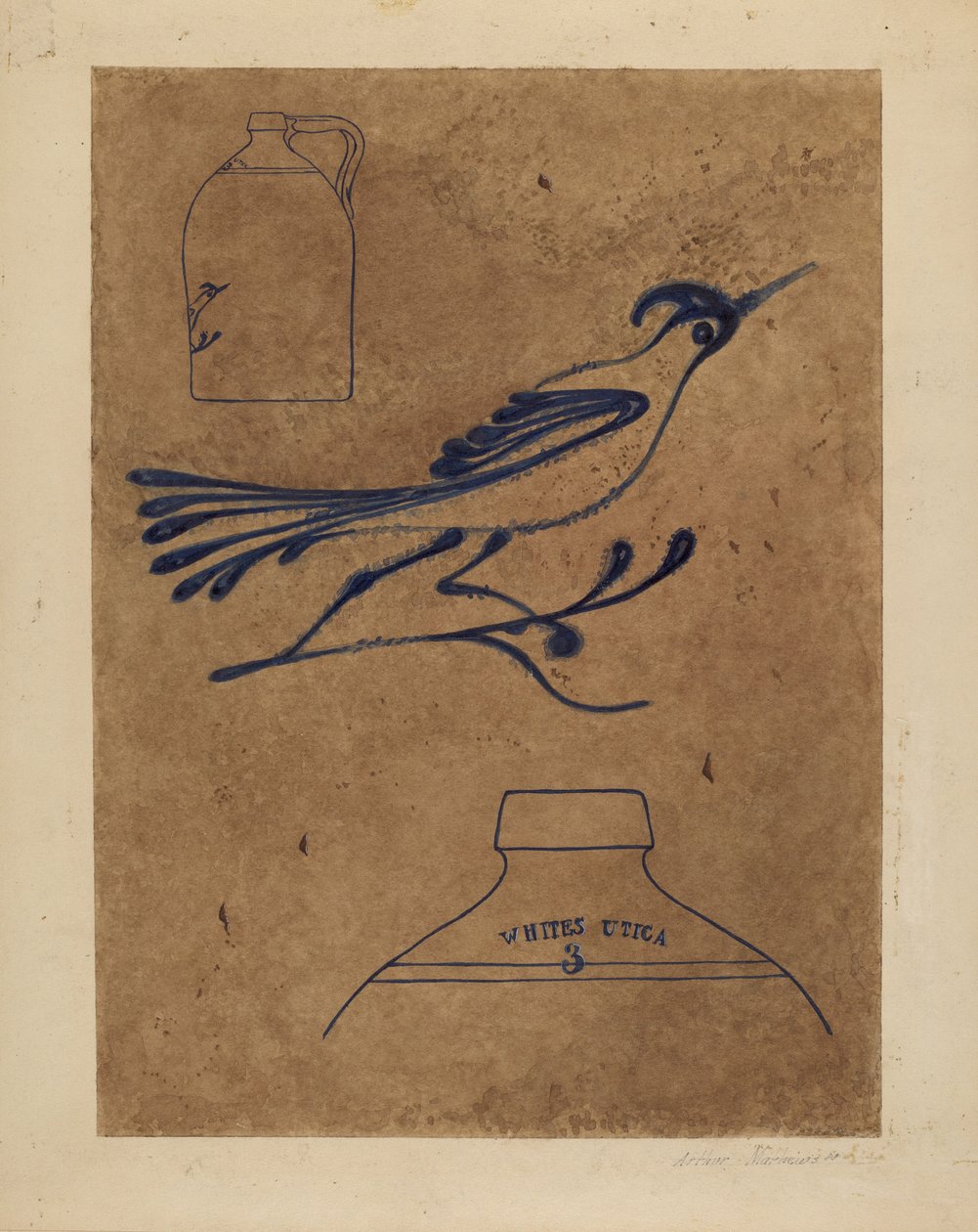 炻器壶，约1937年。 作者 亚瑟马修斯