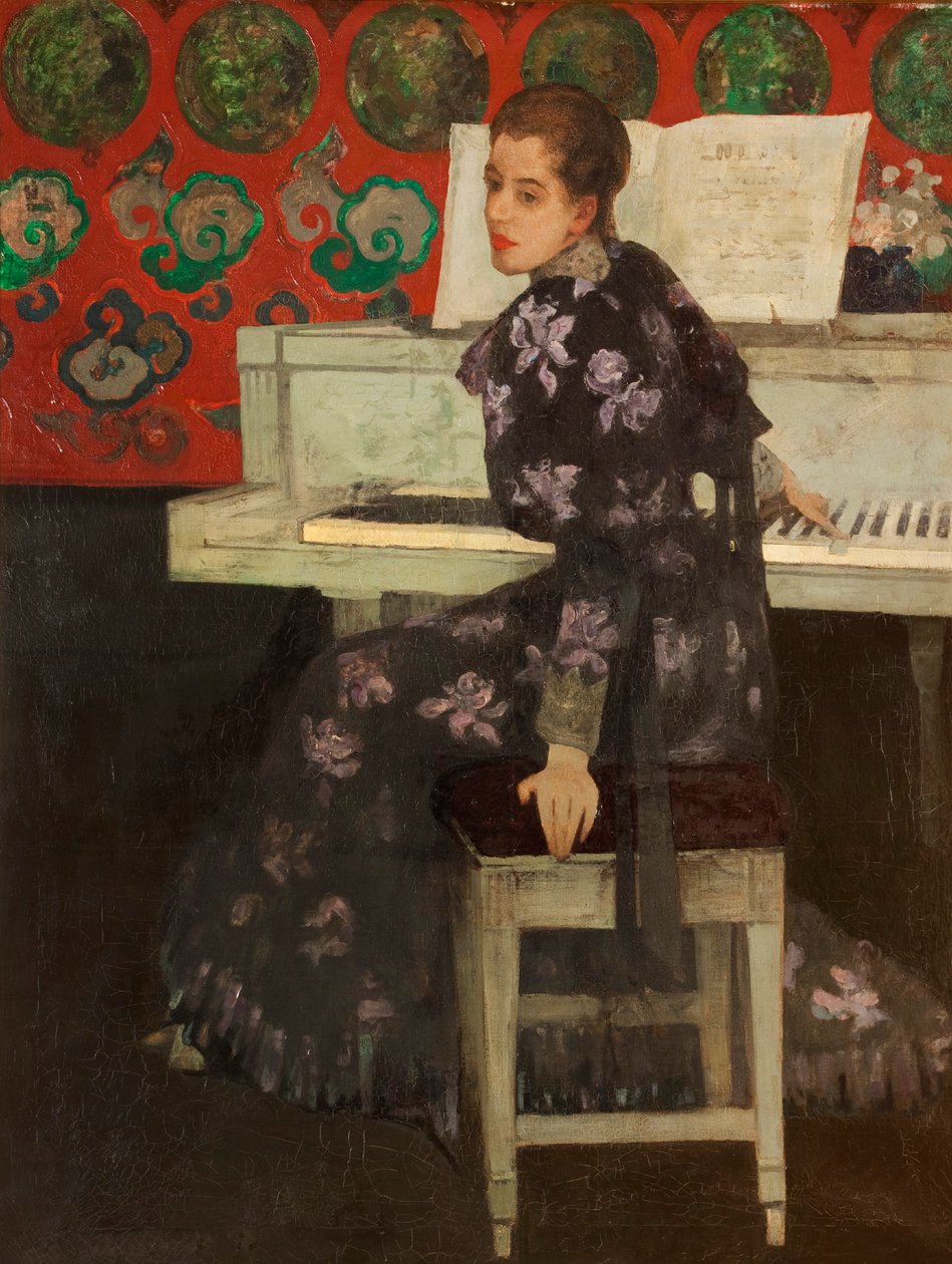 白钢琴，1894年 作者 亚瑟·梅尔维尔