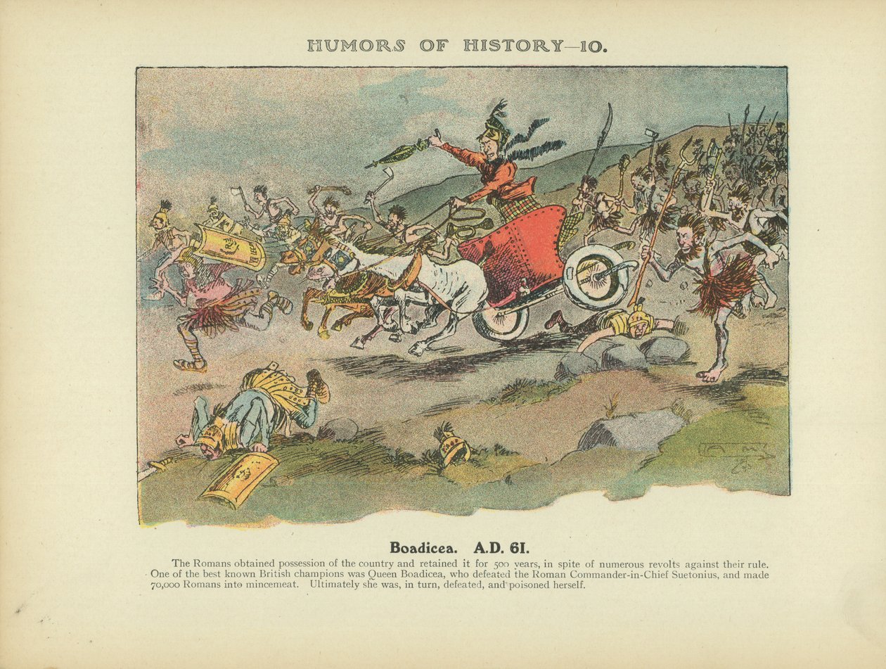 Boadicea.公元 61 年（彩色石版画） 作者 阿瑟·莫兰德
