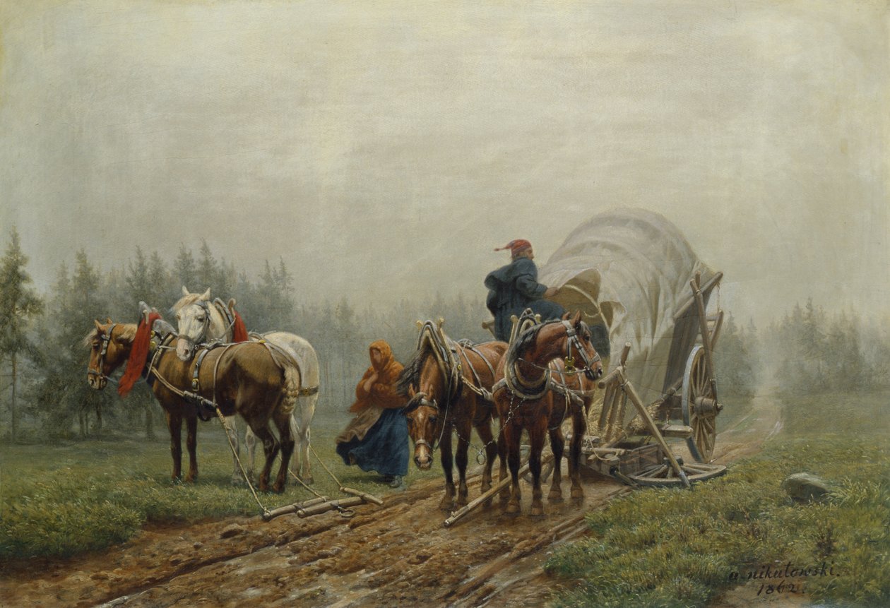破碎的货车，1862年 作者 亚瑟·尼库托夫斯基（Arthur Nikutowski）