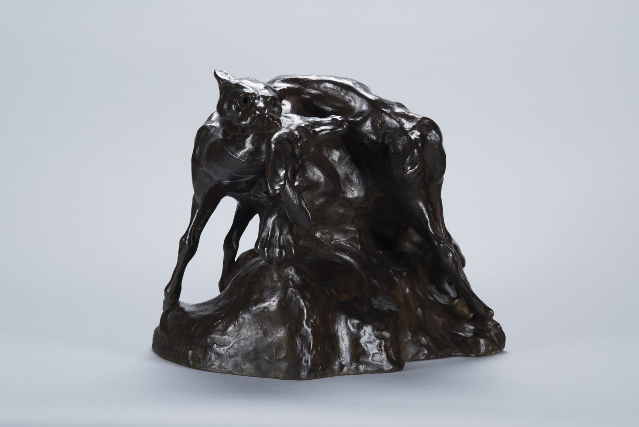 彪马（Puma）携带鹿Car体，约1900年（青铜） 作者 阿瑟·普特南