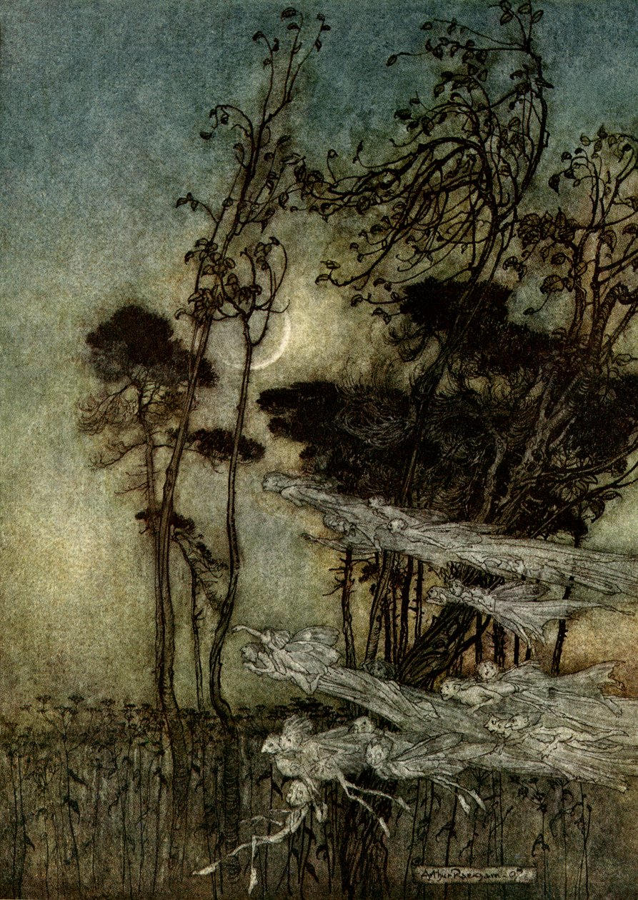 仲夏夜之梦 作者 亚瑟·拉克汉姆（Arthur Rackham）