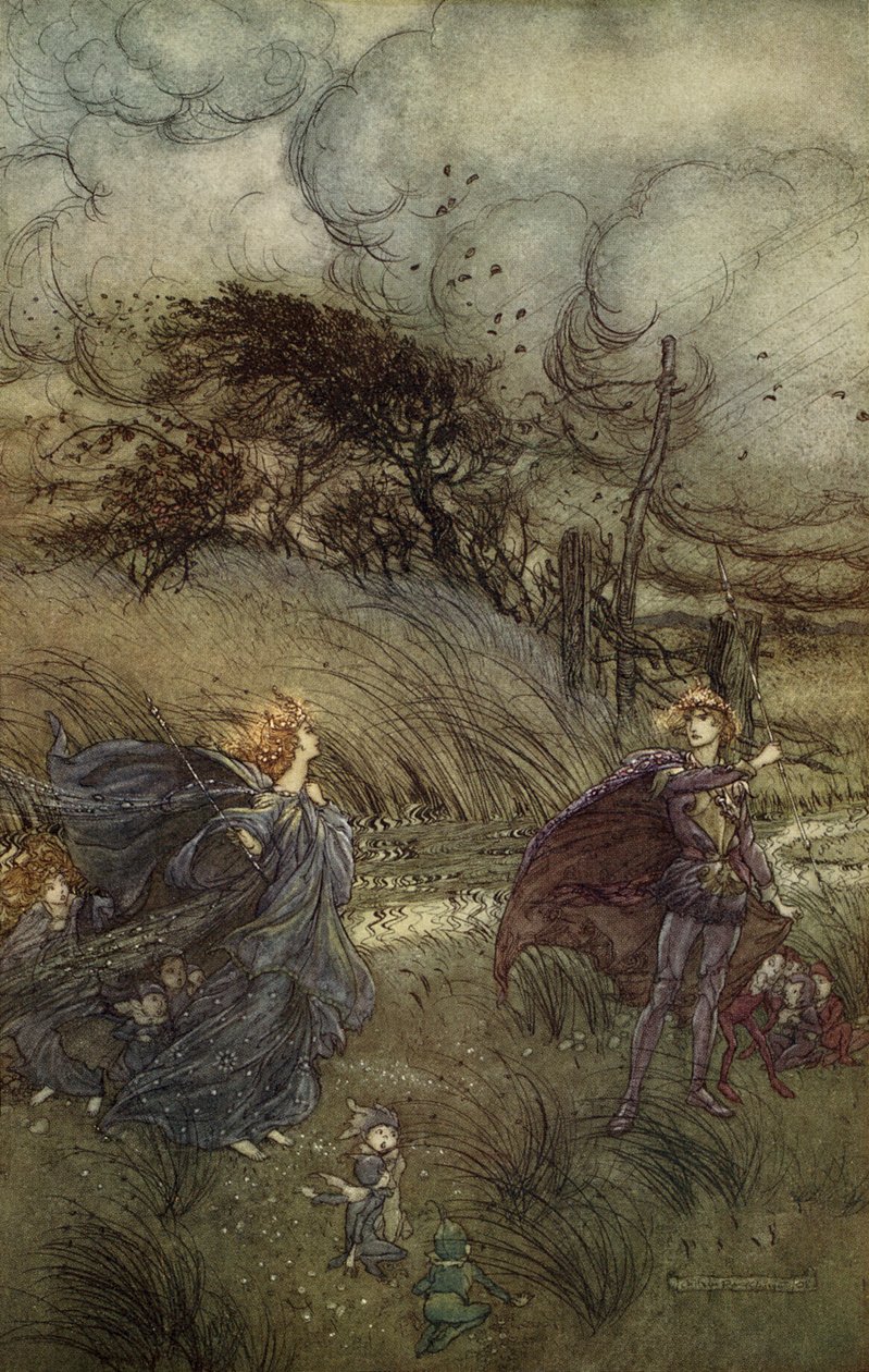 仲夏夜之梦 作者 亚瑟·拉克汉姆（Arthur Rackham）