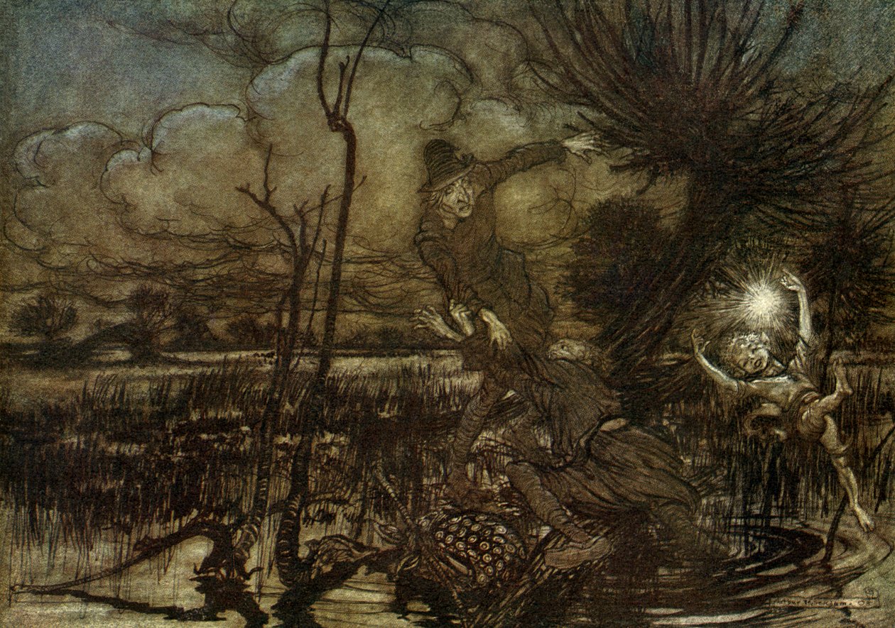 仲夏夜之梦 作者 亚瑟·拉克汉姆（Arthur Rackham）