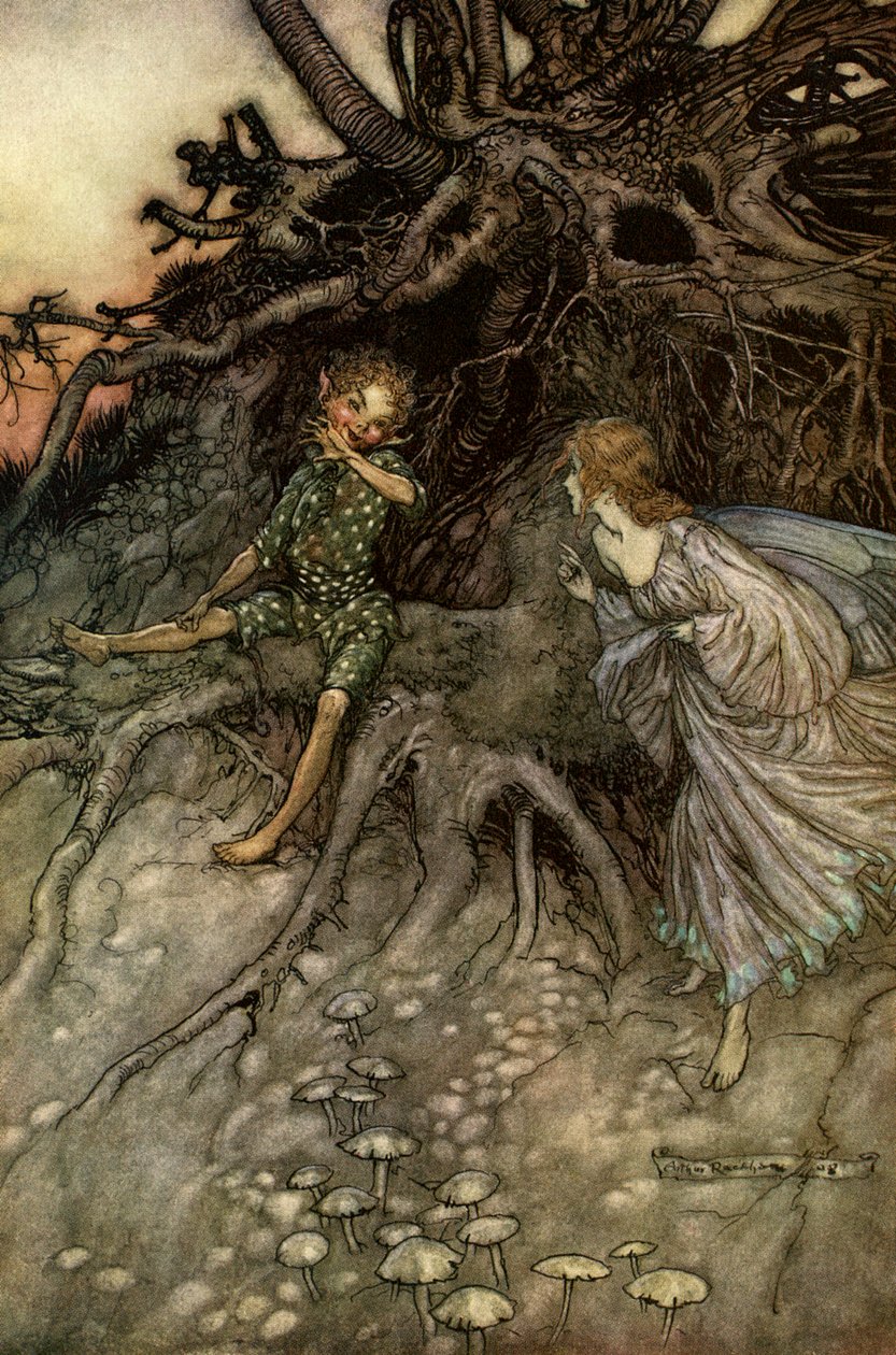 仲夏夜之梦 作者 亚瑟·拉克汉姆（Arthur Rackham）