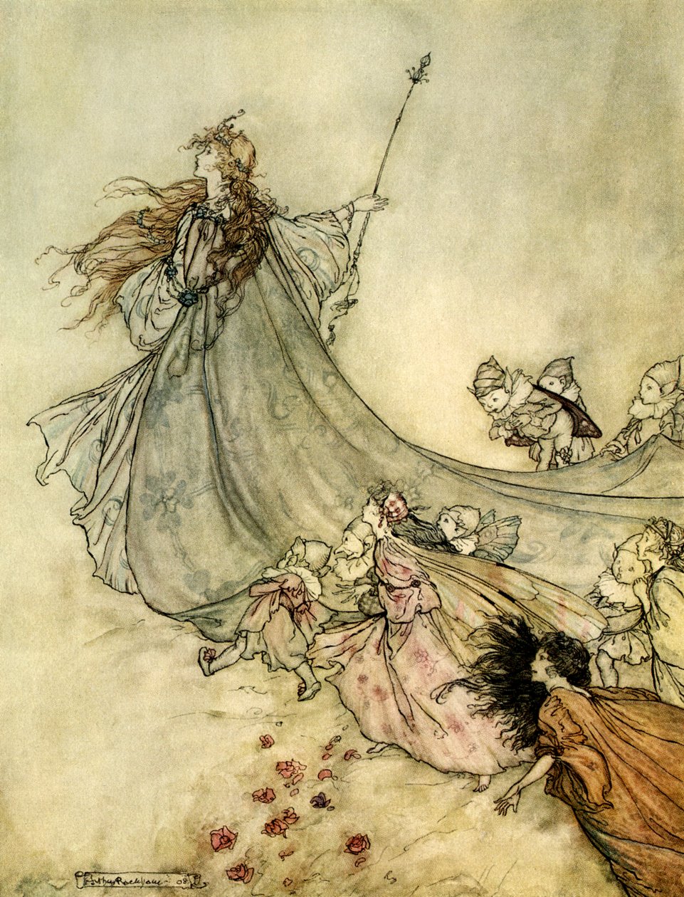 仲夏夜之梦 作者 亚瑟·拉克汉姆（Arthur Rackham）