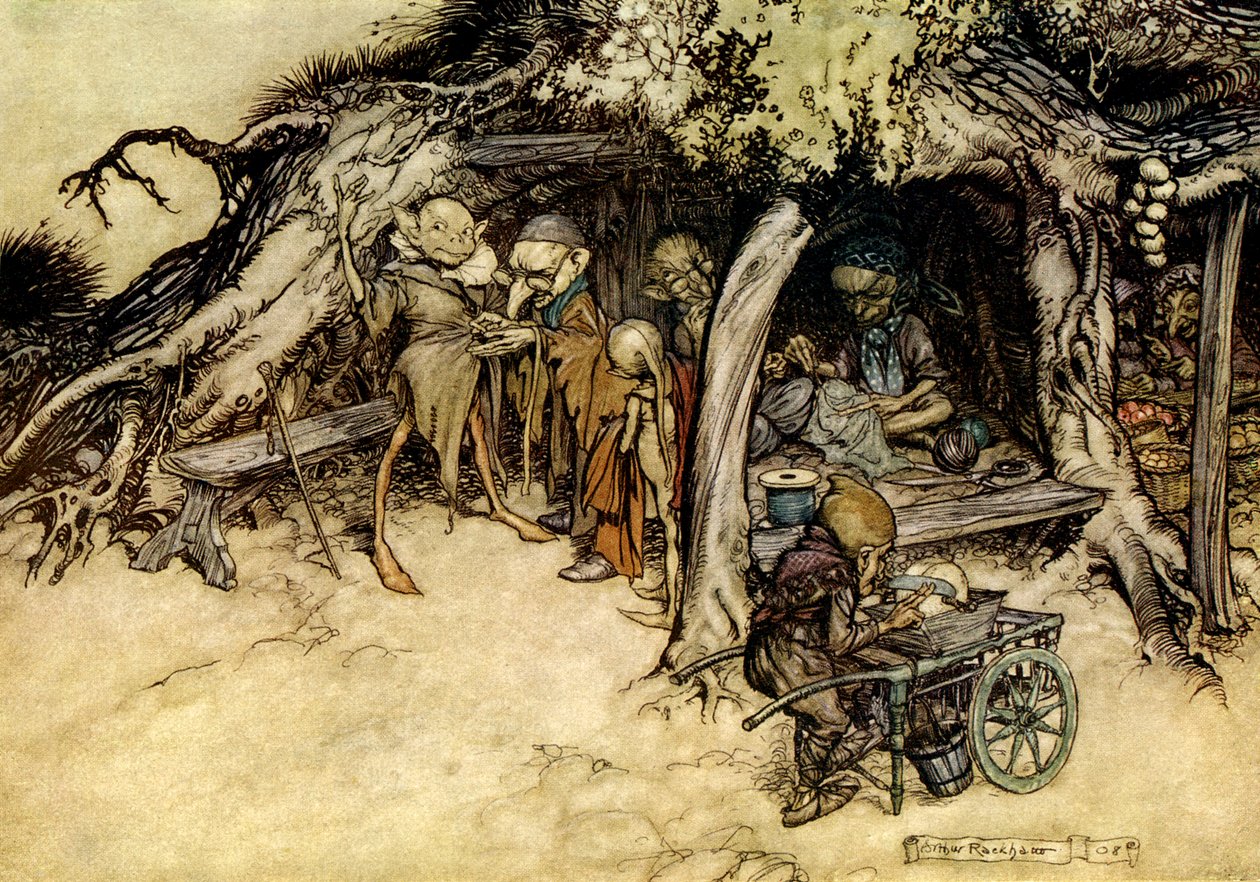 仲夏夜之梦 作者 亚瑟·拉克汉姆（Arthur Rackham）