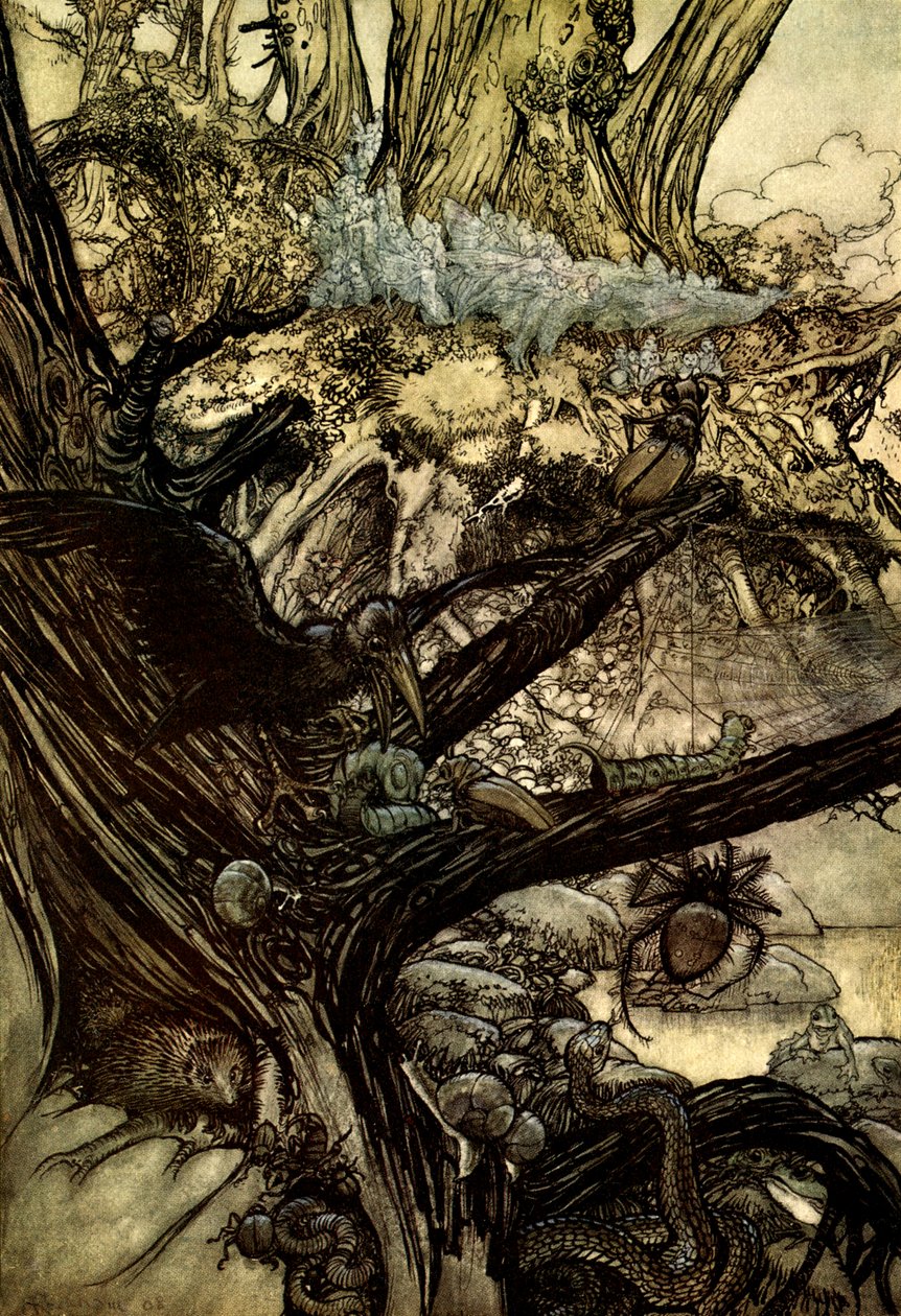 仲夏夜之梦 作者 亚瑟·拉克汉姆（Arthur Rackham）