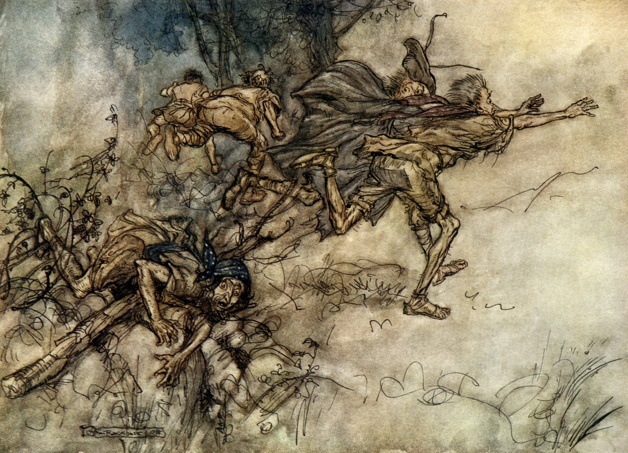 仲夏夜之梦 作者 亚瑟·拉克汉姆（Arthur Rackham）