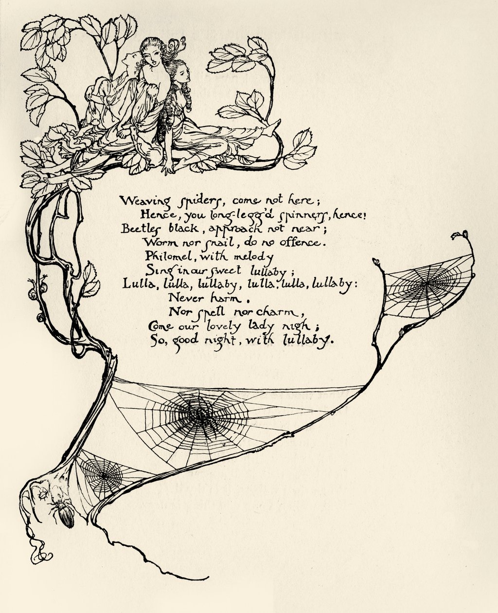 仲夏夜之梦 作者 亚瑟·拉克汉姆（Arthur Rackham）