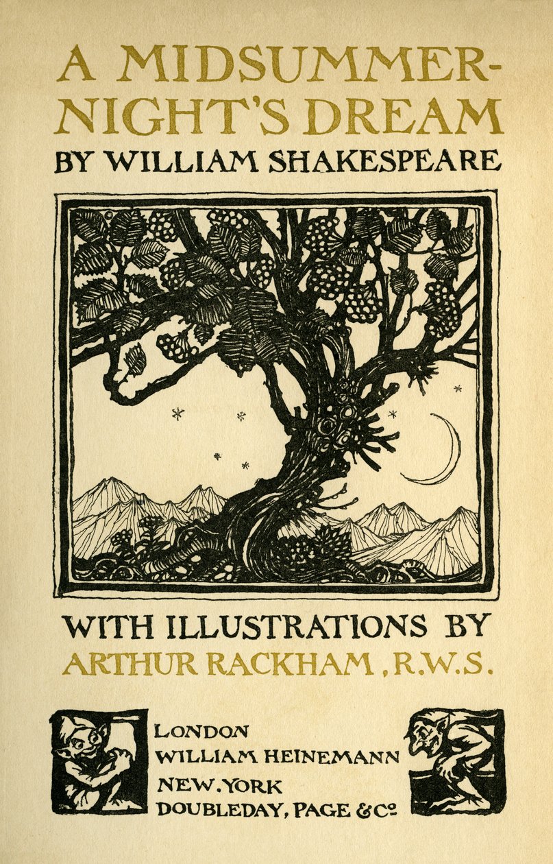 仲夏夜之梦 作者 亚瑟·拉克汉姆（Arthur Rackham）