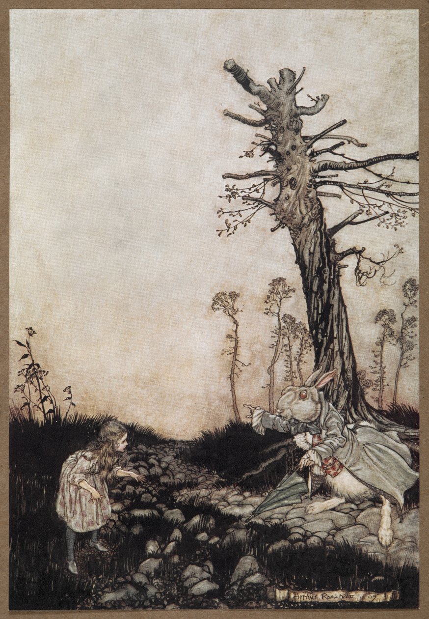 爱丽丝与白兔 作者 亚瑟·拉克汉姆（Arthur Rackham）