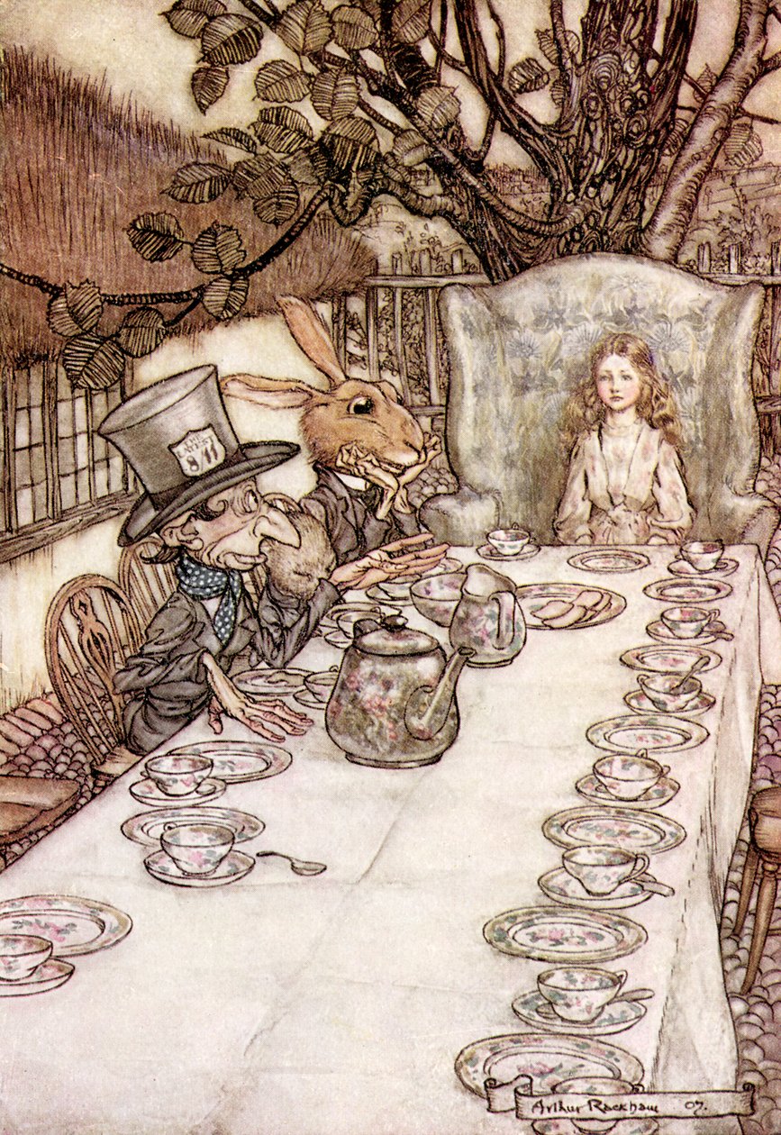 爱丽丝漫游奇境记》，刘易斯-卡罗尔著 作者 亚瑟·拉克汉姆（Arthur Rackham）
