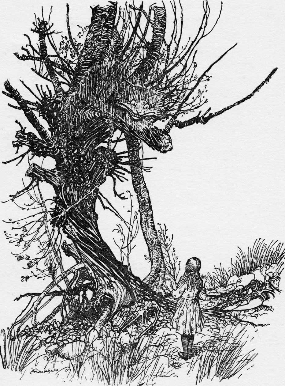 爱丽丝漫游奇境记》，刘易斯-卡罗尔著 作者 亚瑟·拉克汉姆（Arthur Rackham）