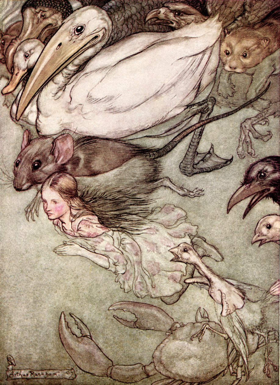 爱丽丝漫游奇境记》，刘易斯-卡罗尔著 作者 亚瑟·拉克汉姆（Arthur Rackham）