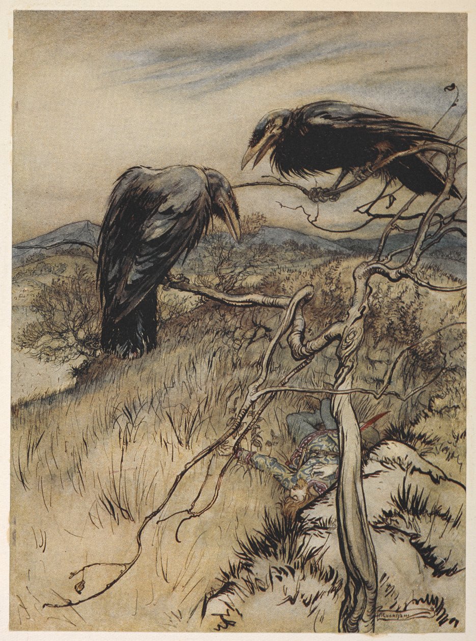 科比夫妇》插图 作者 亚瑟·拉克汉姆（Arthur Rackham）