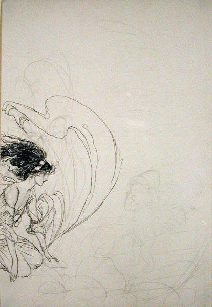 在泵房（纸上铅笔 作者 亚瑟·拉克汉姆（Arthur Rackham）