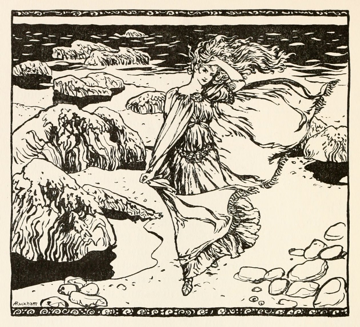 来自爱尔兰童话白皮肤Becuma的Becuma 作者 亚瑟·拉克汉姆（Arthur Rackham）