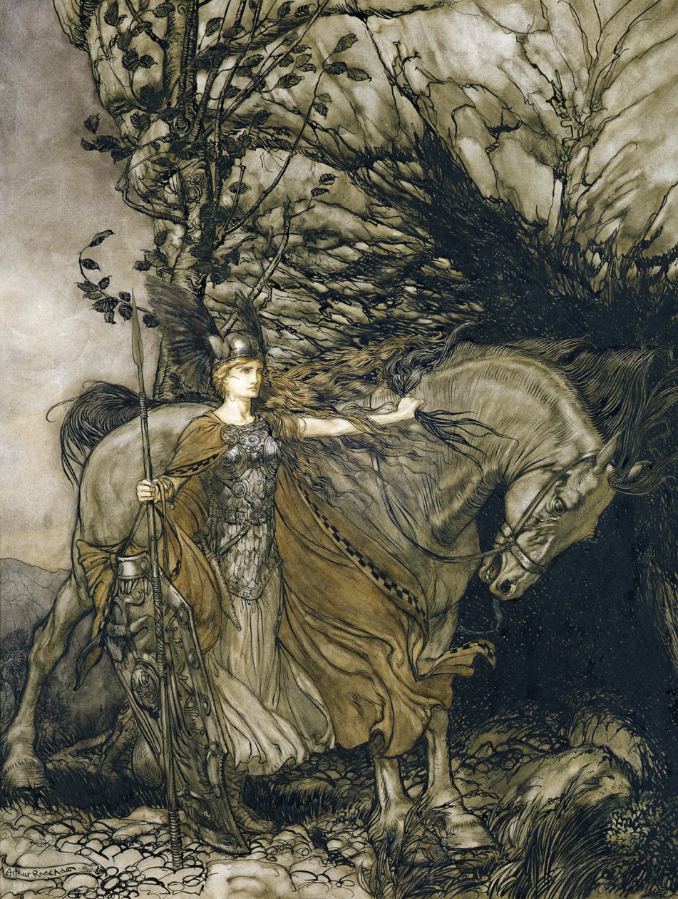 布伦希尔德 作者 亚瑟·拉克汉姆（Arthur Rackham）