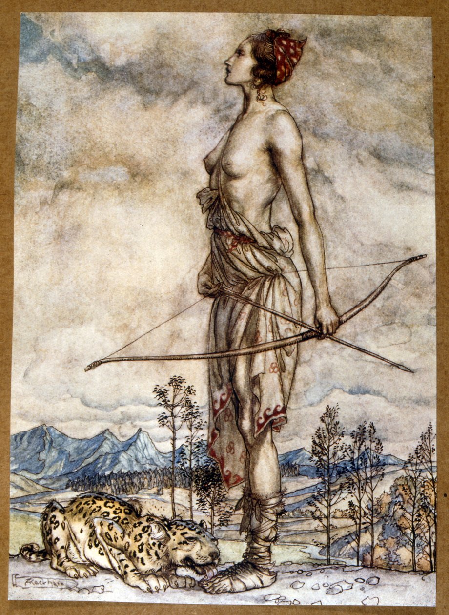 Comus，是一种向贞操致敬的面具 作者 亚瑟·拉克汉姆（Arthur Rackham）