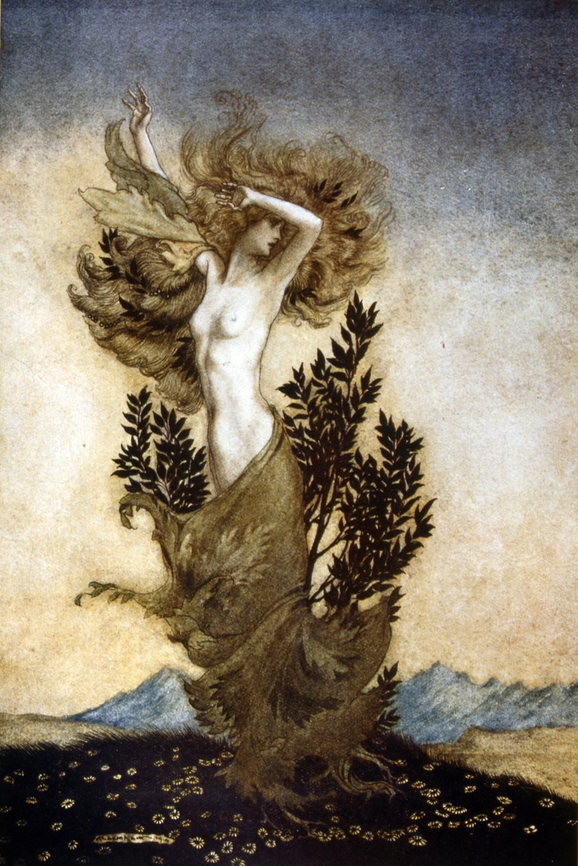 Comus，是一种向贞操致敬的面具 作者 亚瑟·拉克汉姆（Arthur Rackham）