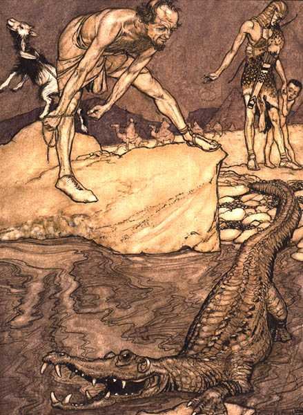 鳄鱼 作者 亚瑟·拉克汉姆（Arthur Rackham）