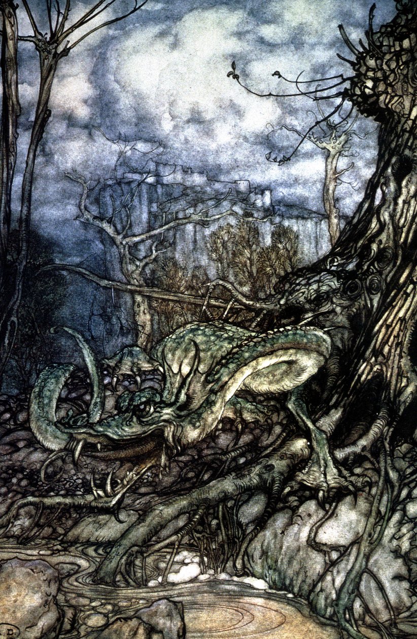 龙 作者 亚瑟·拉克汉姆（Arthur Rackham）