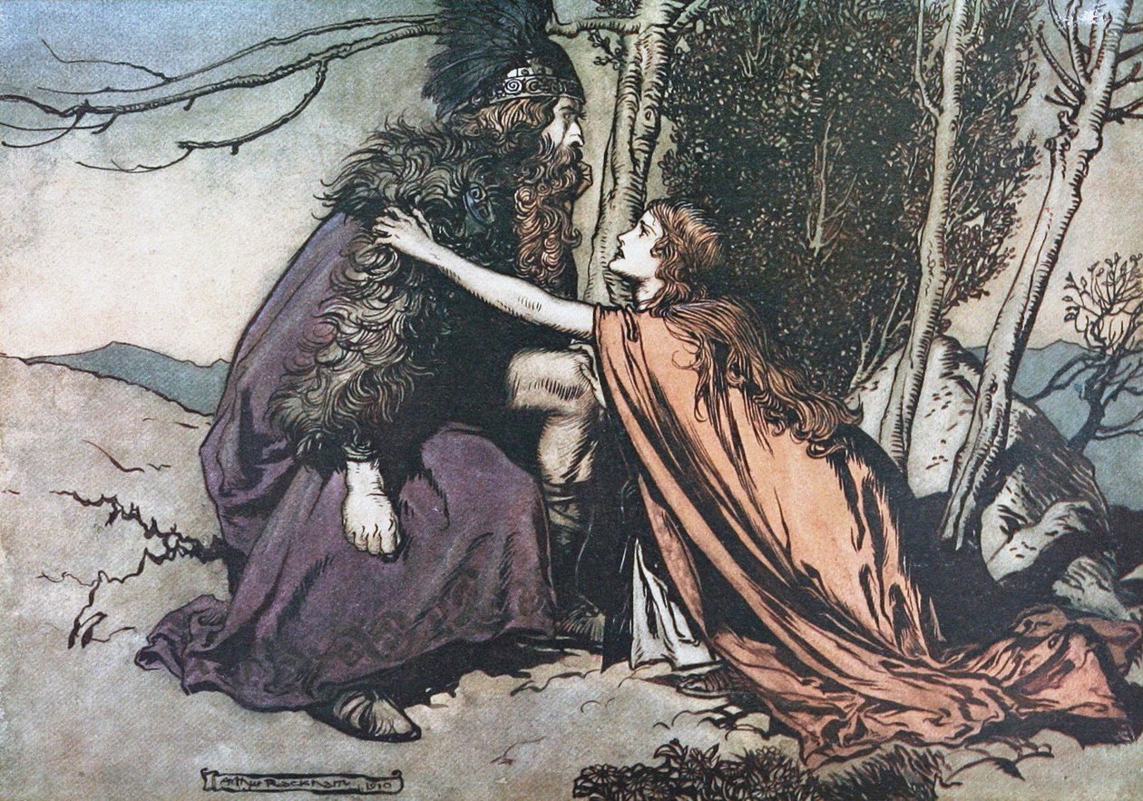 父亲！父亲！告诉我什么让您感到不适 作者 亚瑟·拉克汉姆（Arthur Rackham）