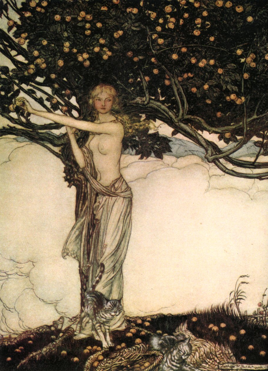 公平的弗雷亚（Freia），建于1910年。 作者 亚瑟·拉克汉姆（Arthur Rackham）