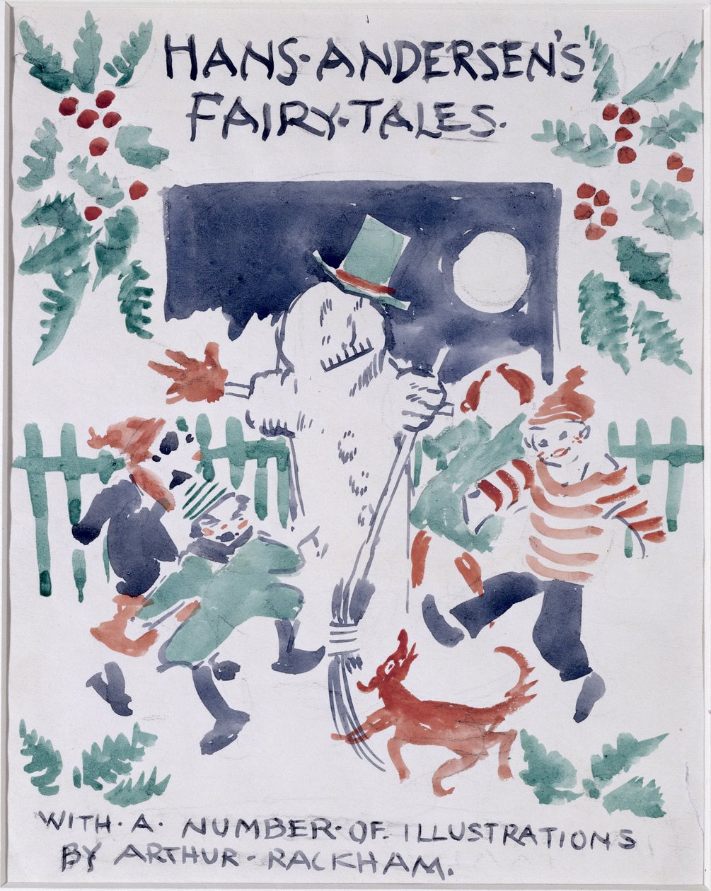Hans Andersens童话的封面素描（纸上的wc） 作者 亚瑟·拉克汉姆（Arthur Rackham）