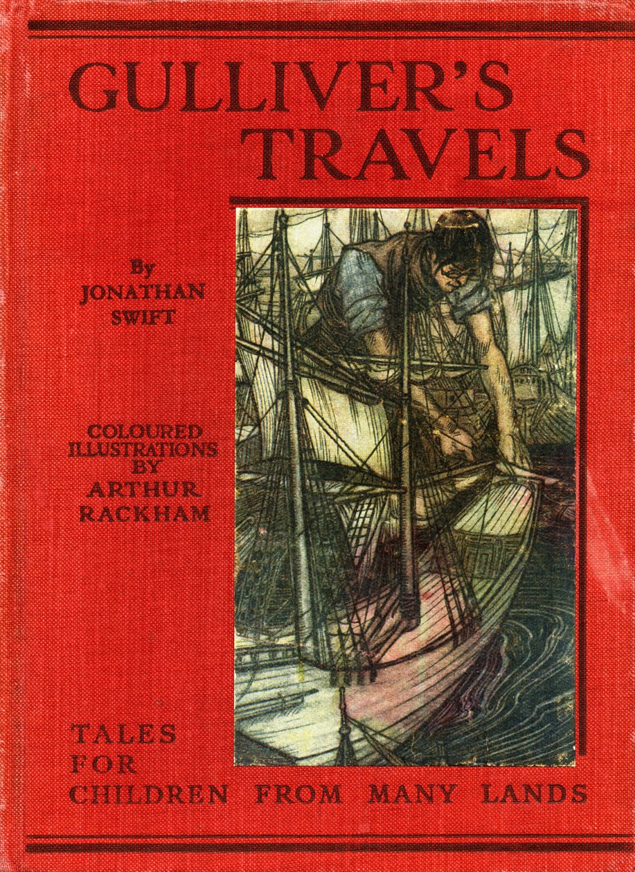 Gullivers由Johnathan Swift旅行 作者 亚瑟·拉克汉姆（Arthur Rackham）