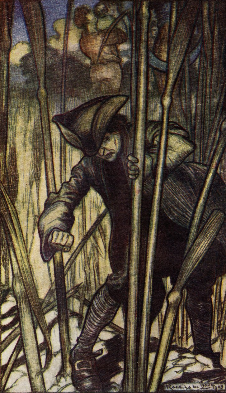Gullivers由Johnathan Swift旅行 作者 亚瑟·拉克汉姆（Arthur Rackham）