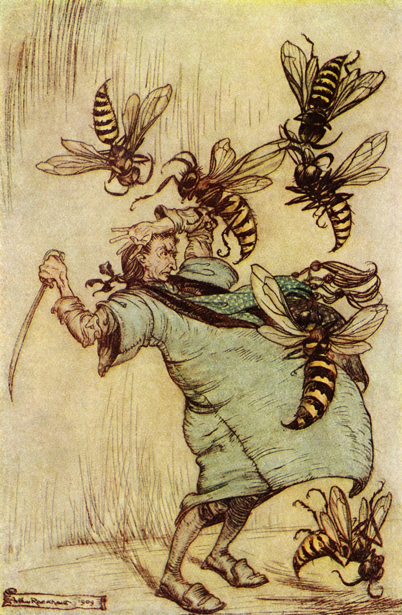Gullivers由Johnathan Swift旅行 作者 亚瑟·拉克汉姆（Arthur Rackham）