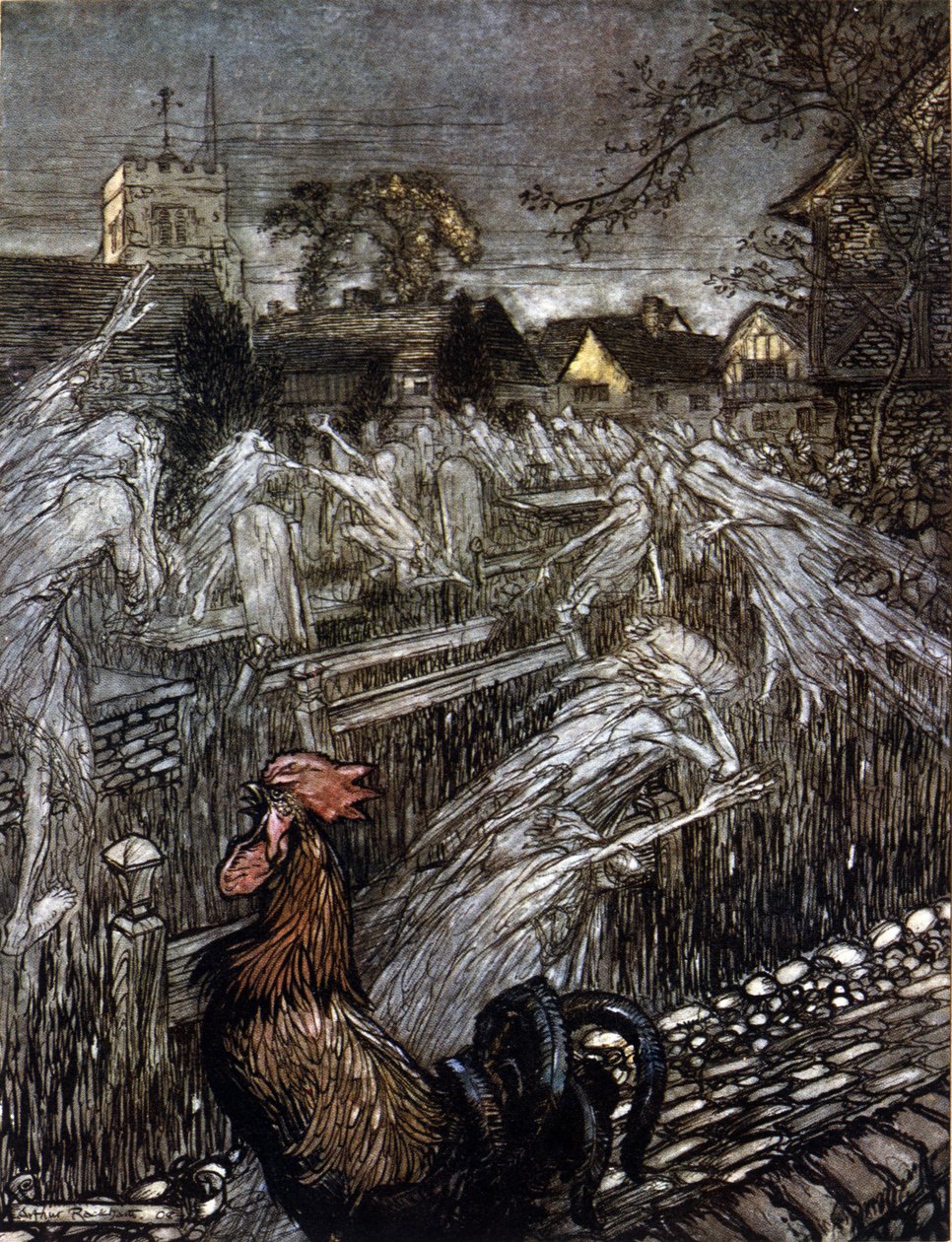 Illustration by Arthur RACKHAM (1867-1939) for The Dream of a Summer Night by William SHAKESPEARE 作者 亚瑟·拉克汉姆（Arthur Rackham）