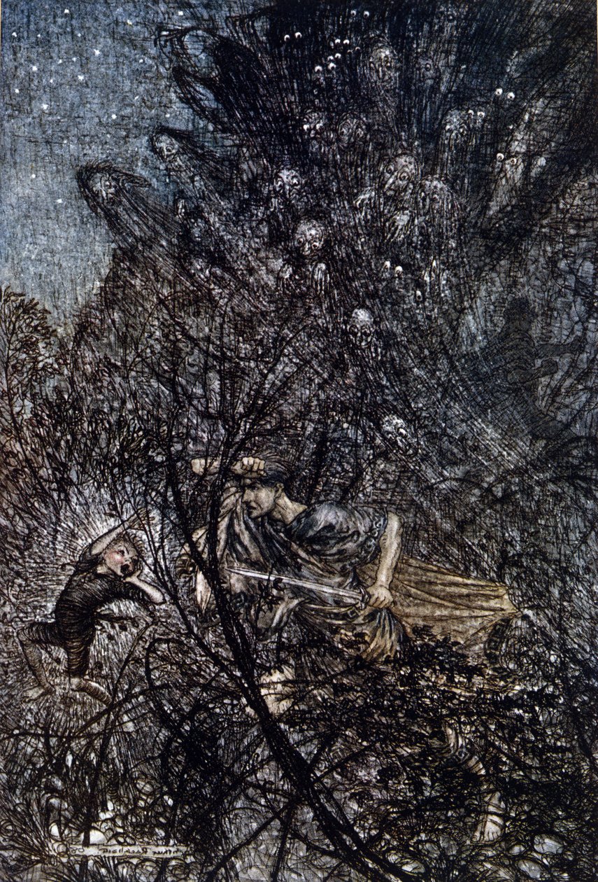 亚瑟·拉克汉姆 (1867-1939) 为威廉·莎士比亚的夏夜之梦绘制的插图 作者 亚瑟·拉克汉姆（Arthur Rackham）