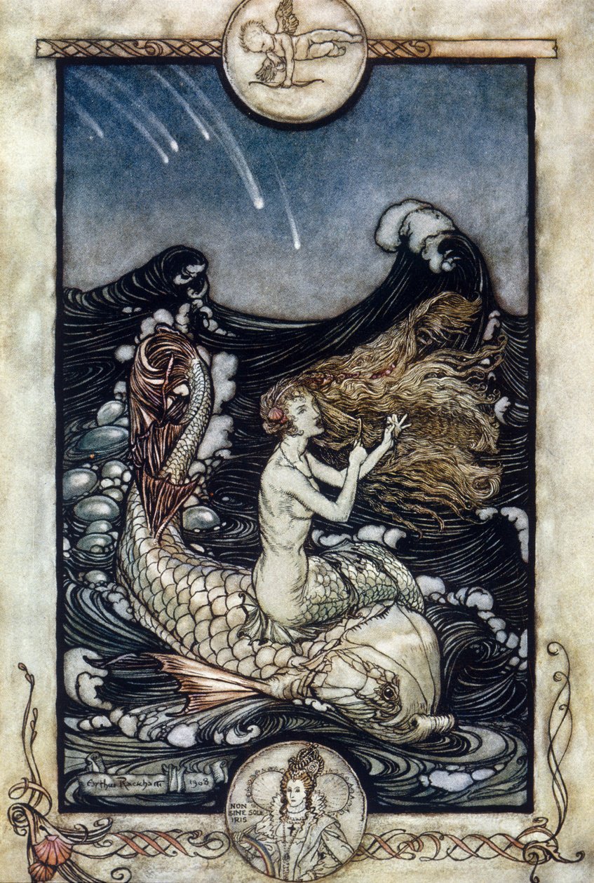 亚瑟·拉克汉姆 (1867-1939) 为威廉·莎士比亚的夏夜之梦绘制的插图 作者 亚瑟·拉克汉姆（Arthur Rackham）