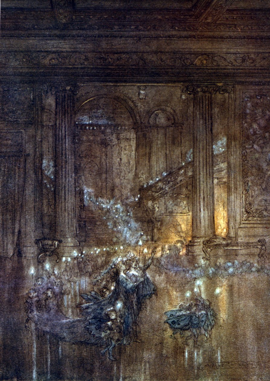 亚瑟·拉克汉姆 (1867-1939) 为威廉·莎士比亚的夏夜之梦绘制的插图 作者 亚瑟·拉克汉姆（Arthur Rackham）