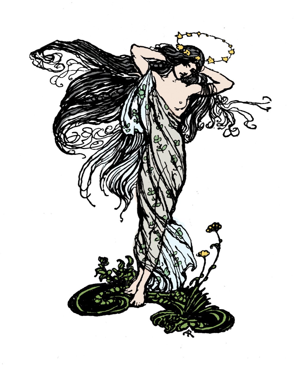 Illustration for The Dream of a Summer Night by William SHAKESPEARE 作者 亚瑟·拉克汉姆（Arthur Rackham）