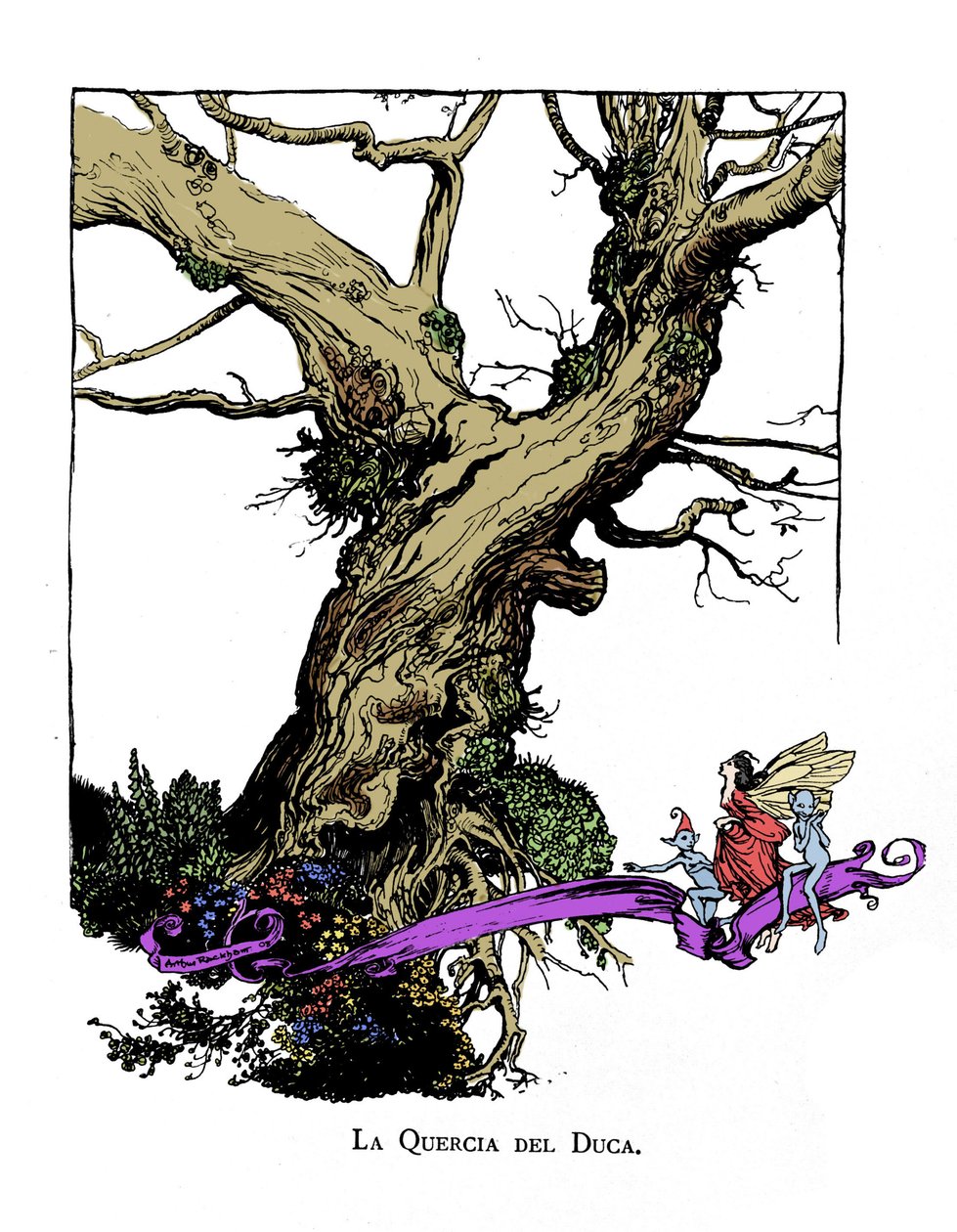 威廉·莎士比亚的《夏夜之梦》插图 作者 亚瑟·拉克汉姆（Arthur Rackham）