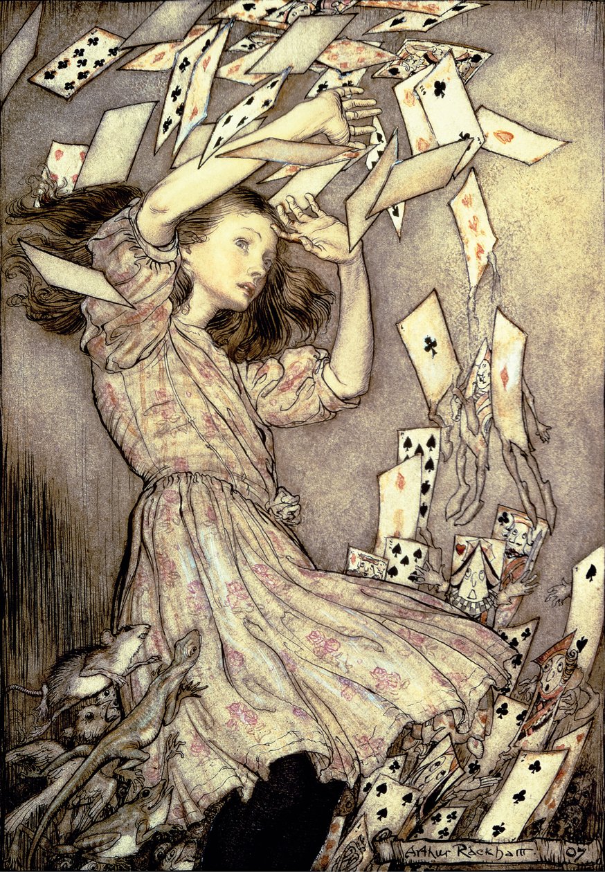 摘自刘易斯·卡罗尔的《爱丽丝梦游仙境》 作者 亚瑟·拉克汉姆（Arthur Rackham）