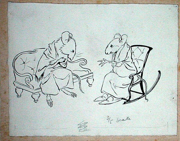汉斯-安德森童话中的 "香肠钉的汤 "插图，1932年出版（纸上笔墨）。 作者 亚瑟·拉克汉姆（Arthur Rackham）